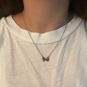 Gold Bow Necklace